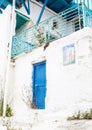 Architecture on the Cyclades. Greek Island buildings with her ty Royalty Free Stock Photo