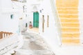 Architecture on the Cyclades. Greek Island buildings with her ty Royalty Free Stock Photo