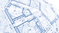 Architecture design: blueprint plan - illustration of a plan mod Royalty Free Stock Photo