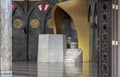 Architecture design inside the Foundation of the Central Mosque and Islamic Center of Thailand. Detail of interior building built