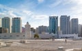 Architecture design of an old Arabic building - Qasr Al Hosn museum the most significant building in Abu Dhabi