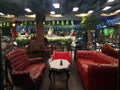 Architecture design pub bar "Milano" in milano italia italy red leather couch