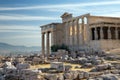 Architecture detail of ancient temple Erechteion in Acropolis, Athens Royalty Free Stock Photo