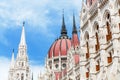 Architecture detail of a Hungarian parliament building Royalty Free Stock Photo