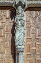 Architecture detail of the main entrance to the cathedral of Leon, Spain Royalty Free Stock Photo