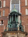 Architecture detail from Mary`s Church in Krakow, Poland Royalty Free Stock Photo