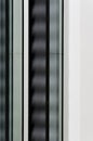 Architecture detail: modern escalator in motion, without people, frontal view Royalty Free Stock Photo