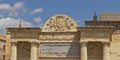 Architecture detail of the Roman gate of the bridge in Cordoba, Andalussia, pain