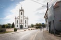 Architecture detail of St. John the Baptist Church of Vila Cha in Portugal