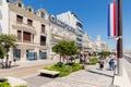 architecture detail by summer in Les Sables d Olonne, France