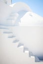 Architecture detail - white stairway, blue sky Royalty Free Stock Photo