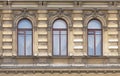 Windows of an old building, Saint-Petersburg Royalty Free Stock Photo