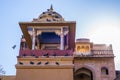 Architecture details at Amber Fort, famous travel destination in Jaipur, Rajasthan, India. Royalty Free Stock Photo