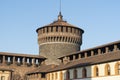 Architecture details with Castello Sforzesco from Milano Royalty Free Stock Photo