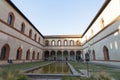 Architecture details with Castello Sforzesco from Milano Royalty Free Stock Photo