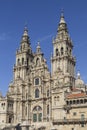 The architecture details of the Cathedral Santiago de Compostela, the final destination of the Camino de Santiago. Galicia, Spain.