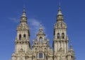 The architecture details of the Cathedral Santiago de Compostela, the final destination of the Camino de Santiago. Galicia, Spain.