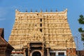 Architecture details of facade Sri Padmanabhaswamy temple in Trivandrum Kerala India