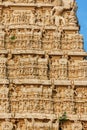 Architecture details of facade Sri Padmanabhaswamy temple in Trivandrum Kerala India