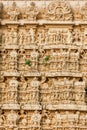 Architecture details of facade Sri Padmanabhaswamy temple in Trivandrum Kerala India