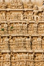 Architecture details of facade Sri Padmanabhaswamy temple in Trivandrum Kerala India