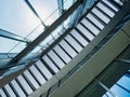 Architecture details Glass wall Metal ceiling pattern perspective Modern building