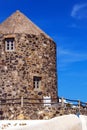 Architecture details of Imerovigli village, Santorini