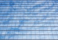 Architecture details Modern Building Glass facade steel pattern Reflection blue sky Royalty Free Stock Photo