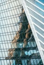 Architecture details Modern Building Glass and metal facade Business background. Abstract reflections Royalty Free Stock Photo