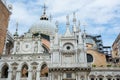 The architecture of the Doge`s Palace from the inside. Venice, Italy Royalty Free Stock Photo