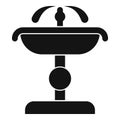 Architecture drinking fountain icon, simple style