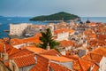 Architecture of Dubrovnik Old town and Lokrum island Royalty Free Stock Photo