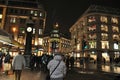 The architecture in Dusseldorf in Germany at night Royalty Free Stock Photo