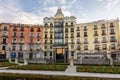 Architecture of Eastern square (Plaza de Oriente) in Madrid, Spain Royalty Free Stock Photo