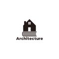 Architecture education home book symbol logo vector