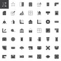 Architecture elements vector icons set Royalty Free Stock Photo