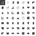 Architecture elements vector icons set