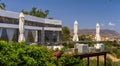 Architecture of Elounda town, Crete island, Greece Royalty Free Stock Photo