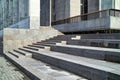 Exterior of Front Steps and a Platform at the Main Entrance to Modern Building Royalty Free Stock Photo