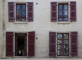 Architecture Facade brown windows Brantome France