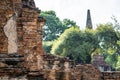 Architecture of the Famous Old Temple in Ayutthaya, Temple in Phra Nakhon Si Ayutthaya Historical Park, Ayutthaya Province,