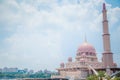 Architecture famous pink building of Putra Mosque