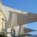 Architecture, faro, portugal, white houses, blue sky, overwinter Royalty Free Stock Photo