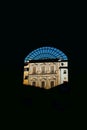 Architecture of Florence, Italy. Details. Arch. Black background