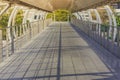 Architecture of footbridges or walkway for walking overpass cross over the road.