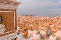 Architecture fragment of St Mark`s Campanile Royalty Free Stock Photo