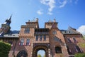Architecture and garden landscape of the famous De Haar Castle in Netherlands