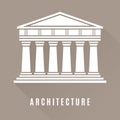 Architecture greek temple icon