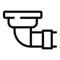 Architecture gutter icon, outline style