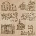 Architecture - hand drawn vector pack Royalty Free Stock Photo